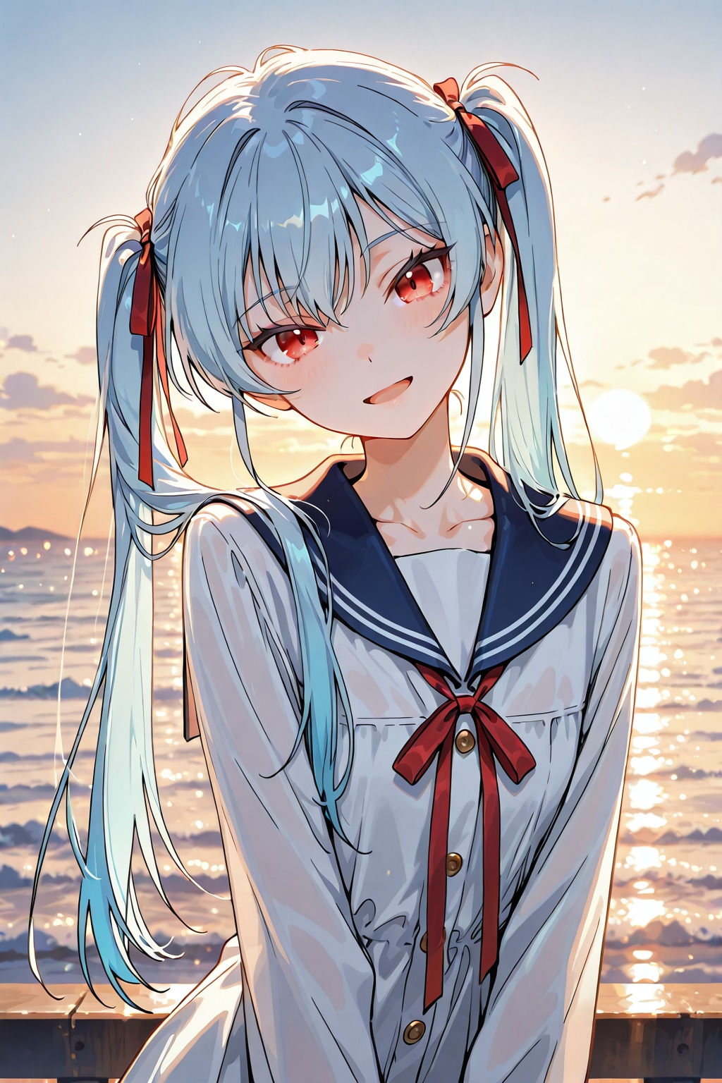 青髪ツインテちゃん