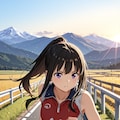 田舎道のジョギング 3枚目