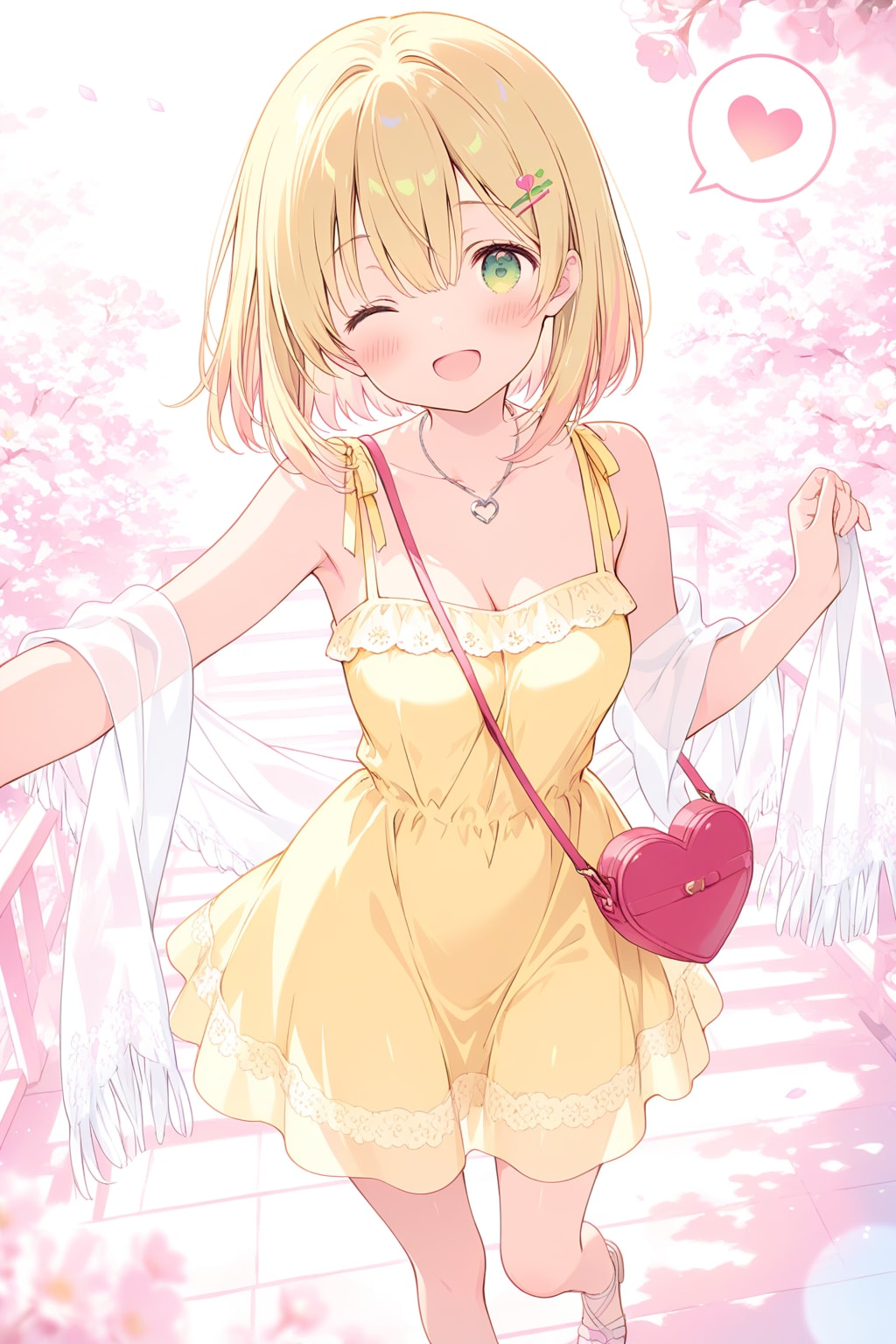 ハートコーデのボブカット千鶴ちゃん