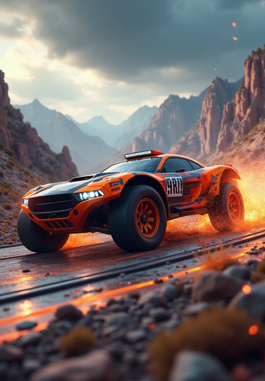 スロットカー　F1　オフロード　火花