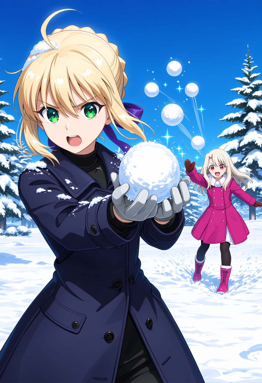 雪上の白熱バトル