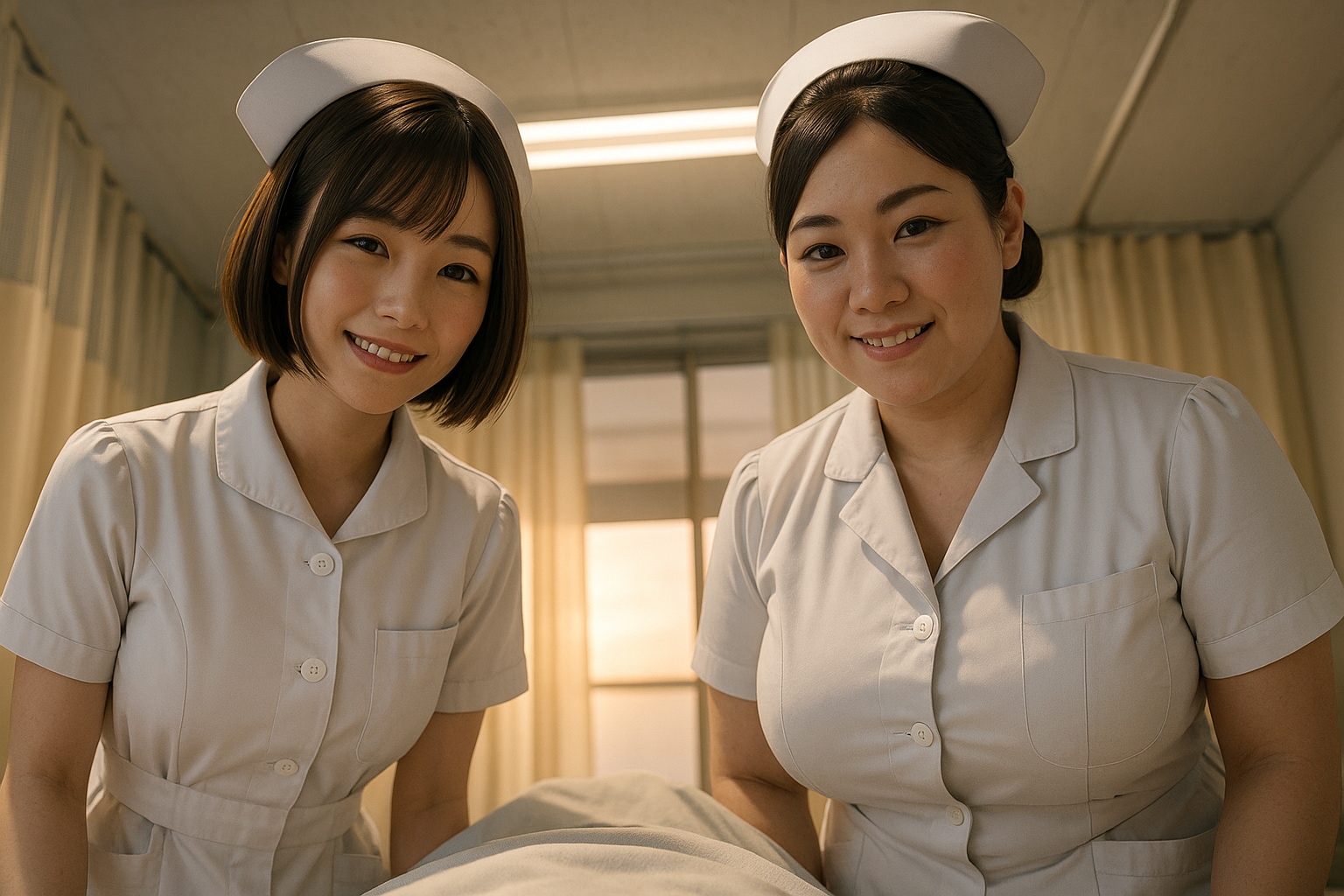 看護師さんたちと憩いの時間