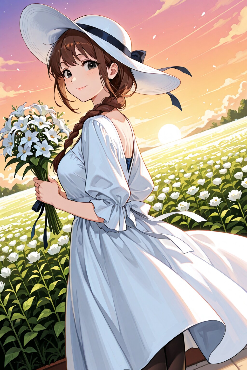 夕暮れの花園　その４