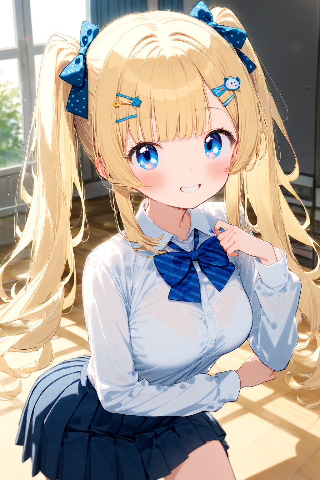 金髪ツインテJK