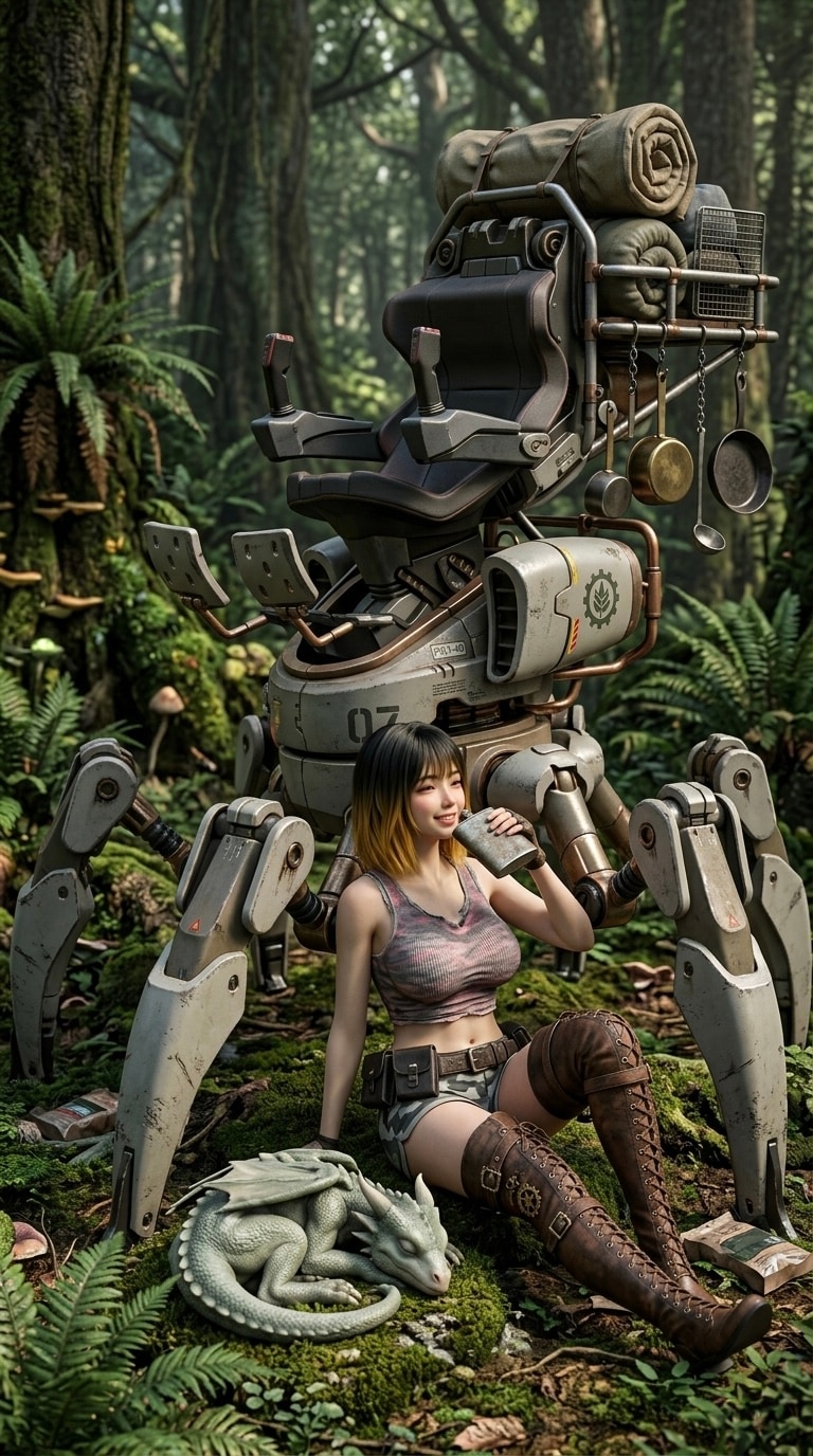 多足歩行兵器と女性パイロット【11】 | の人気AIイラスト・グラビア