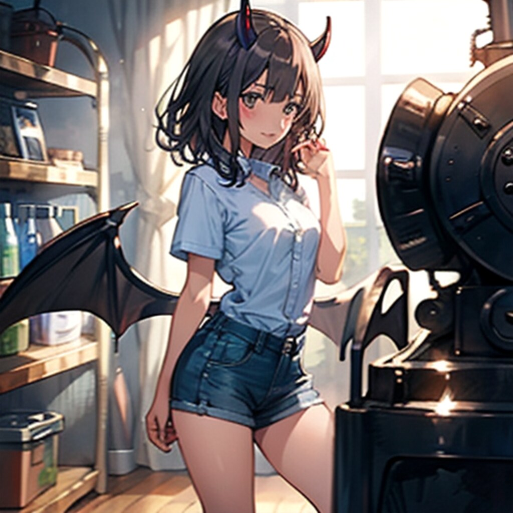 スチームパンクな世界観の悪魔っ子