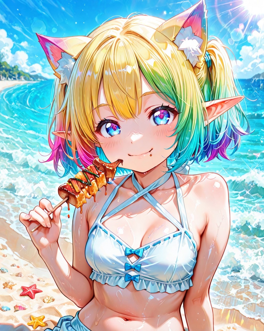 11枚）ビーチと串焼き