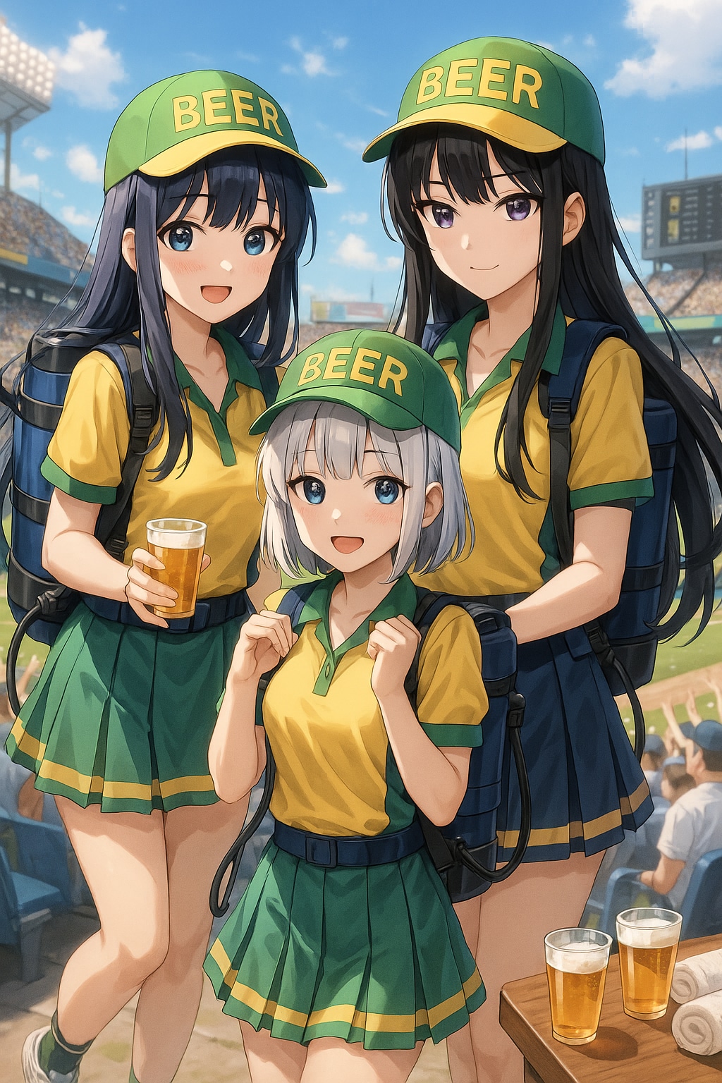 きらめく笑顔と冷たい一杯 | の人気AIイラスト・グラビア