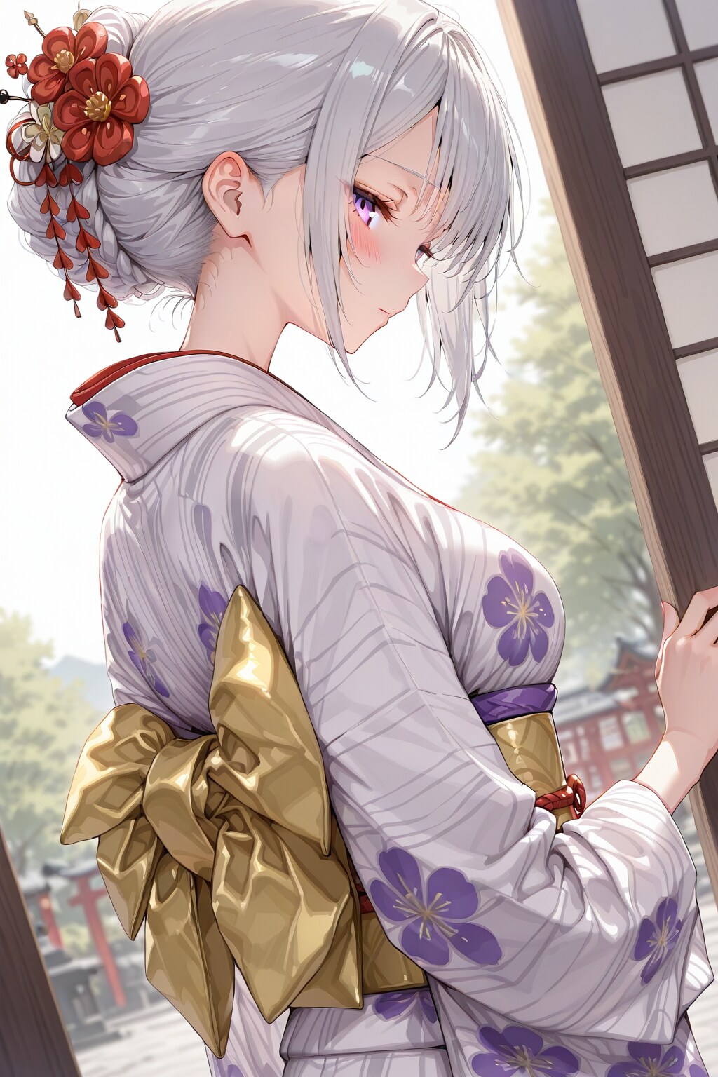 (1183)銀髪ちゃん着物
