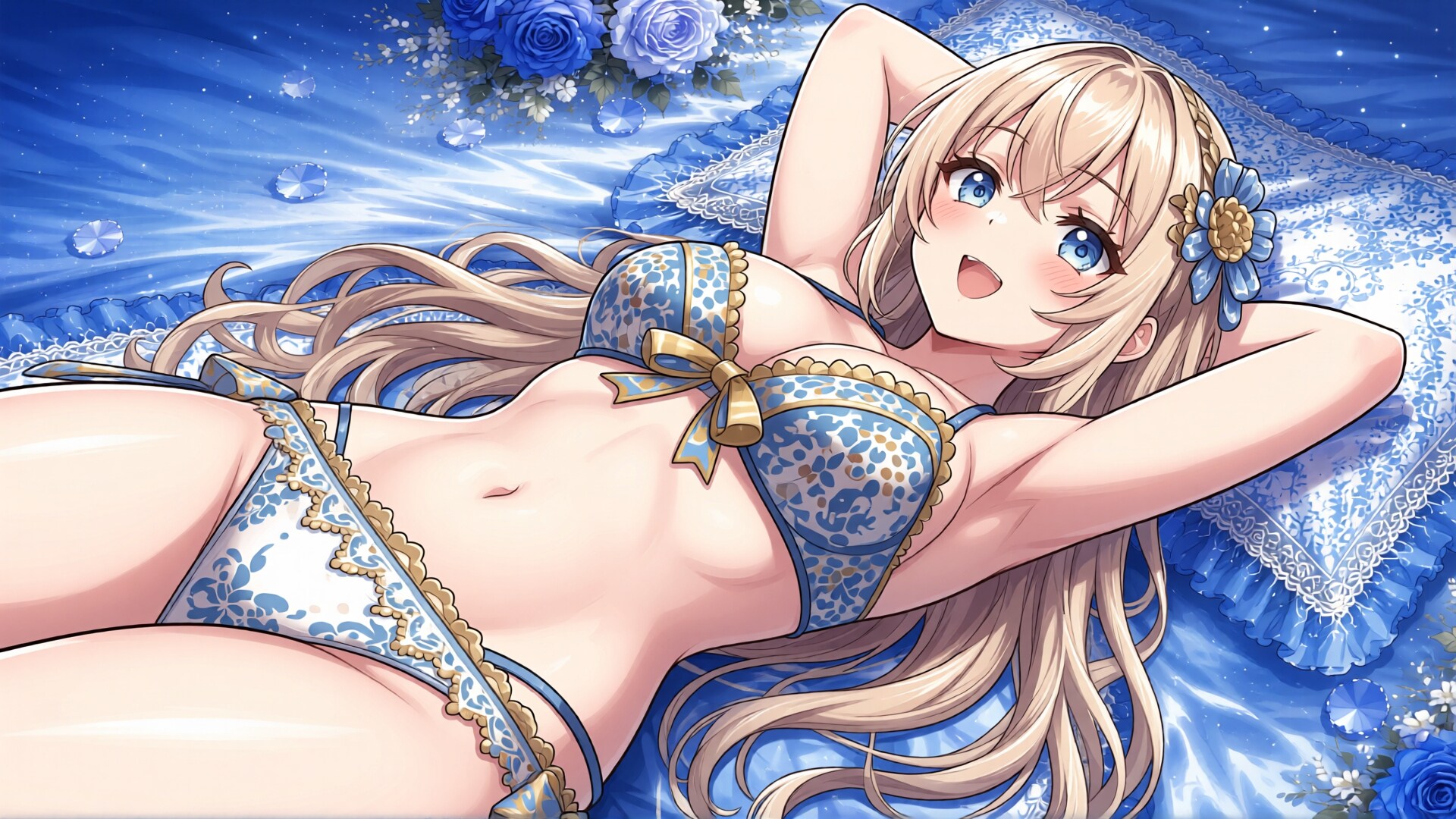金髪少女と青水着　その3