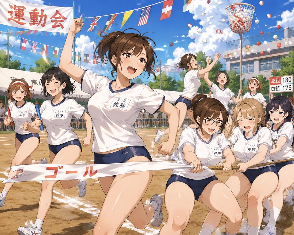 学校の先生たちの運動会