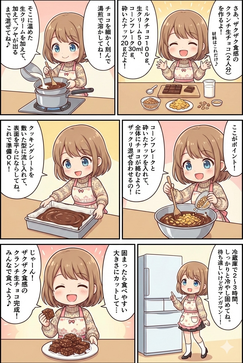 ザクザク食感のクランチ生チョコ | の人気AIイラスト・グラビア
