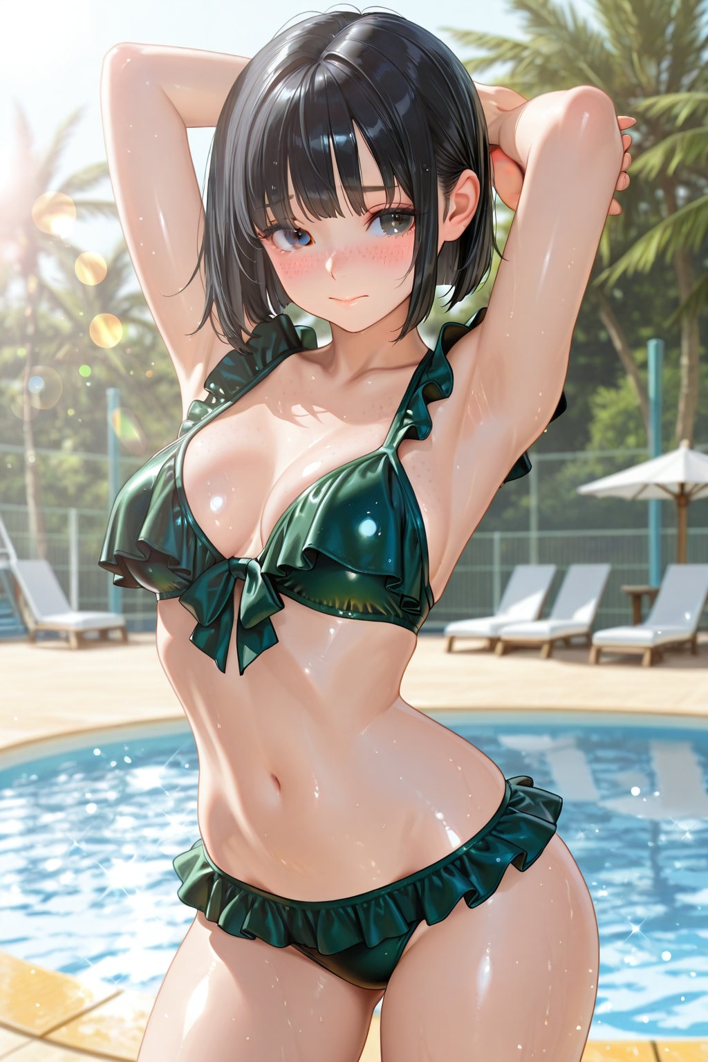 フリルビキニなそばかすボブちゃん