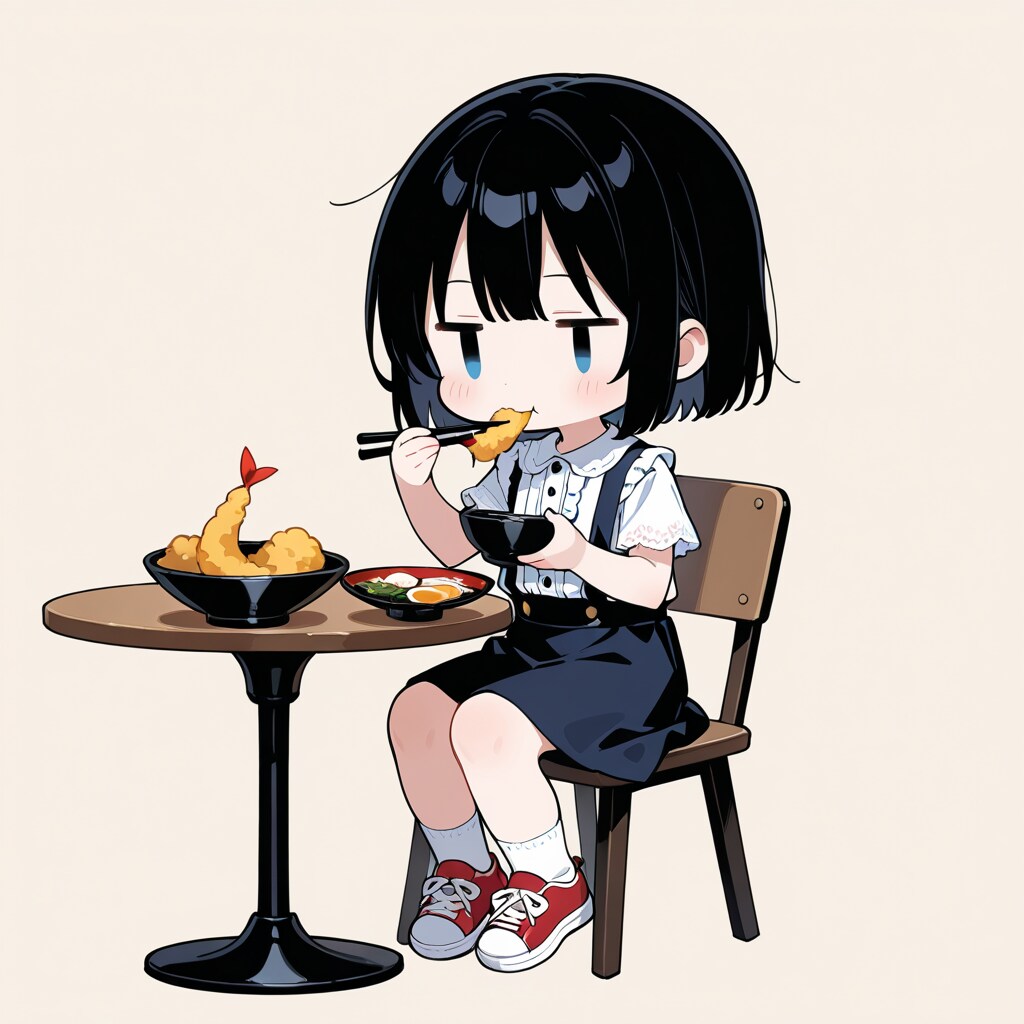 天ぷらを食べる | の人気AIイラスト・グラビア