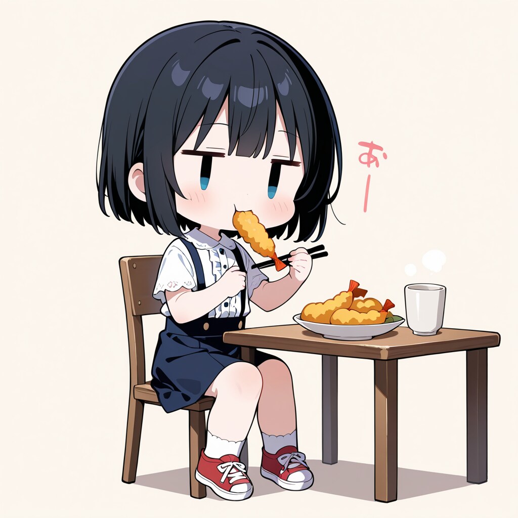 天ぷらを食べる
