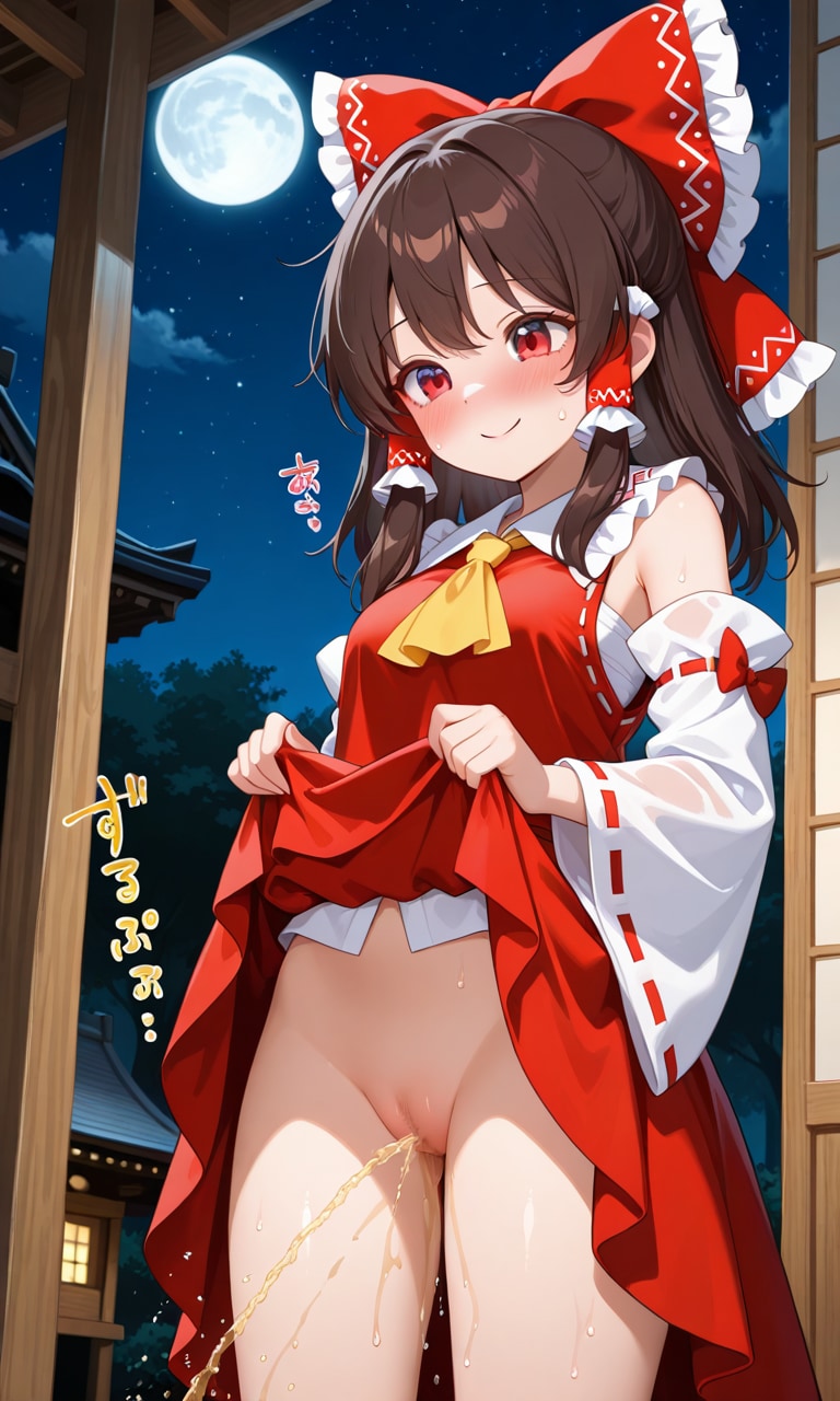 立ちションする少女(東方)