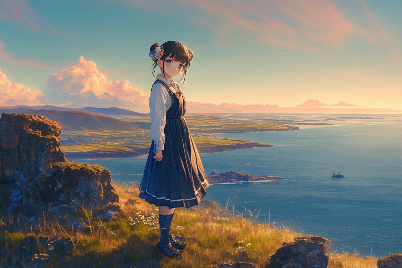夕暮れのおだんごちゃん🍡✨240 | の人気AIイラスト・グラビア