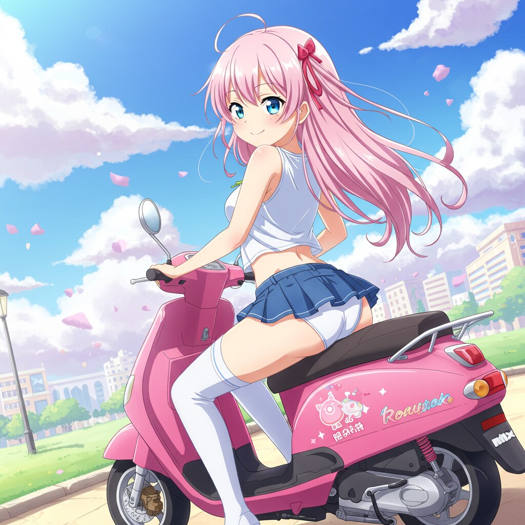 バイクに乗る_ImageFX