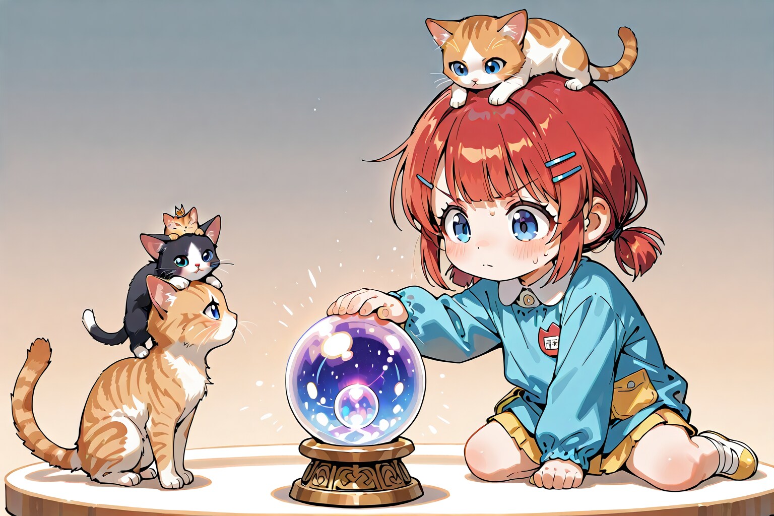 猫を占う小鈴ちゃん