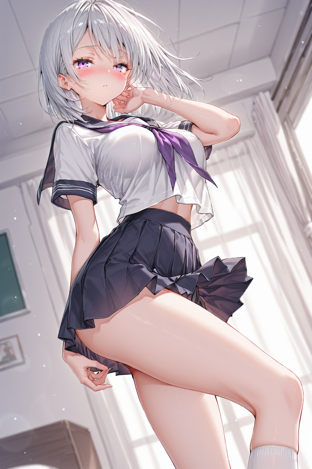 (1282)銀髪ちゃんセーラー