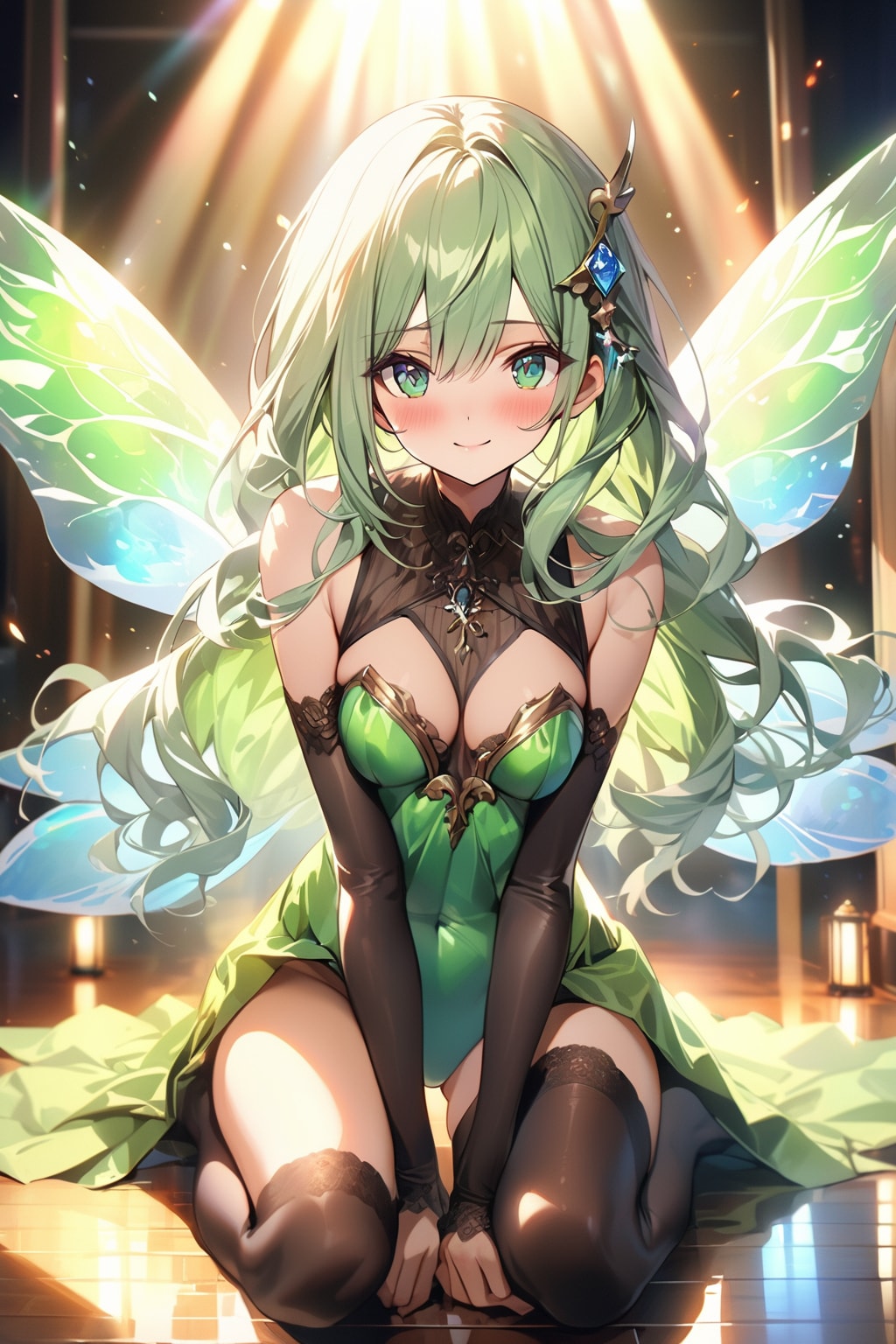 緑髪妖精７ | の人気AIイラスト・グラビア