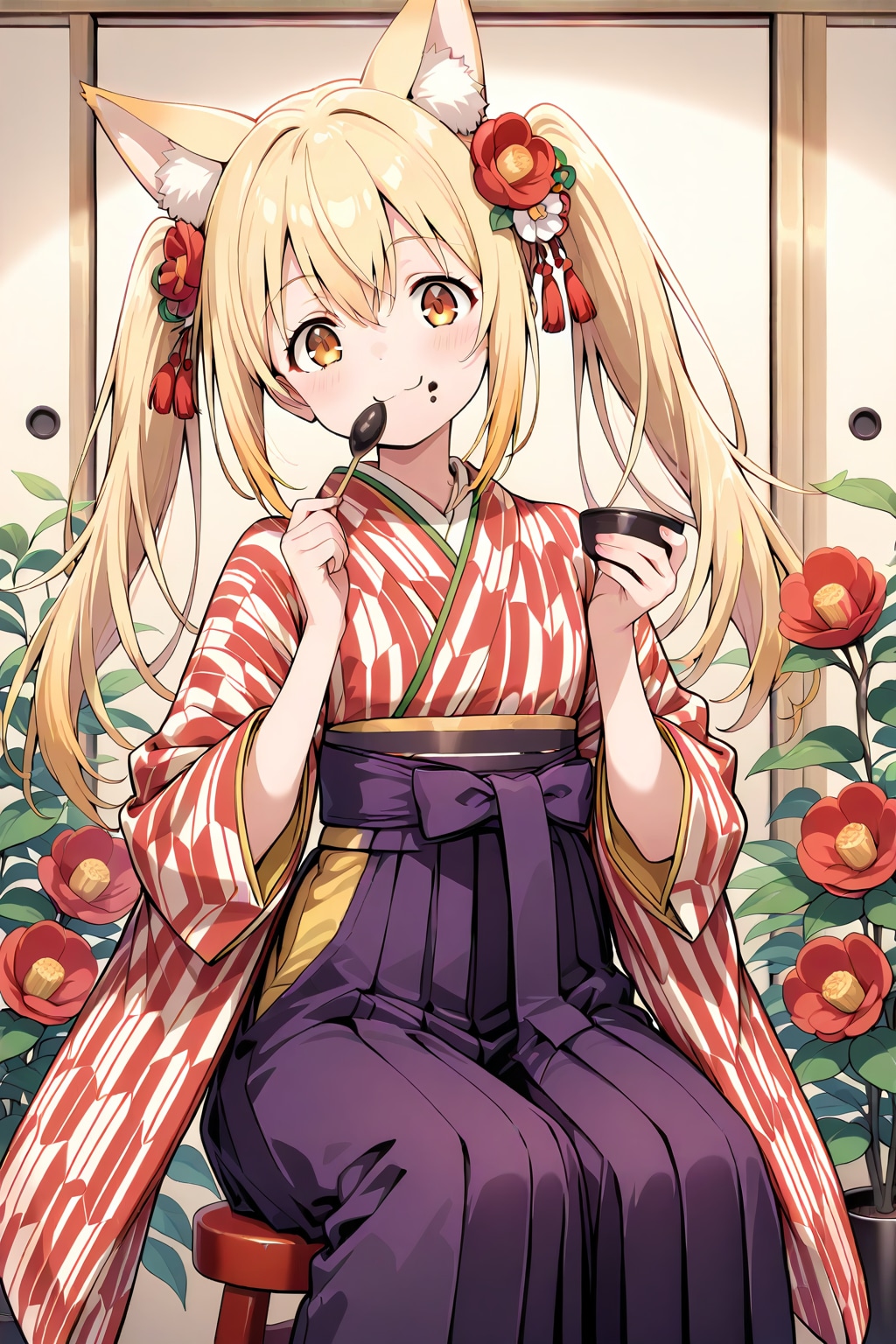 ふぉくしーガールちゃん（おやつ中）うまし→ご馳走様なのじゃ