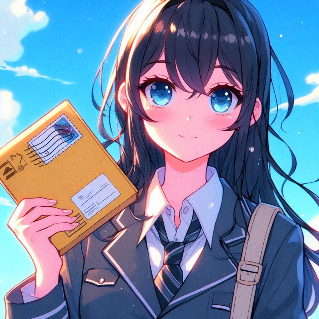 手紙を配達する、郵便配達員な、うちの子＊(12枚)