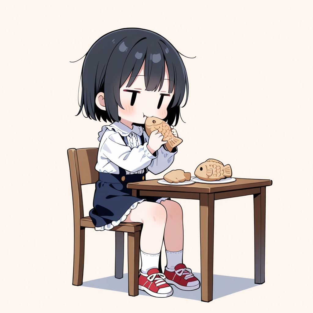 たい焼きをたべる