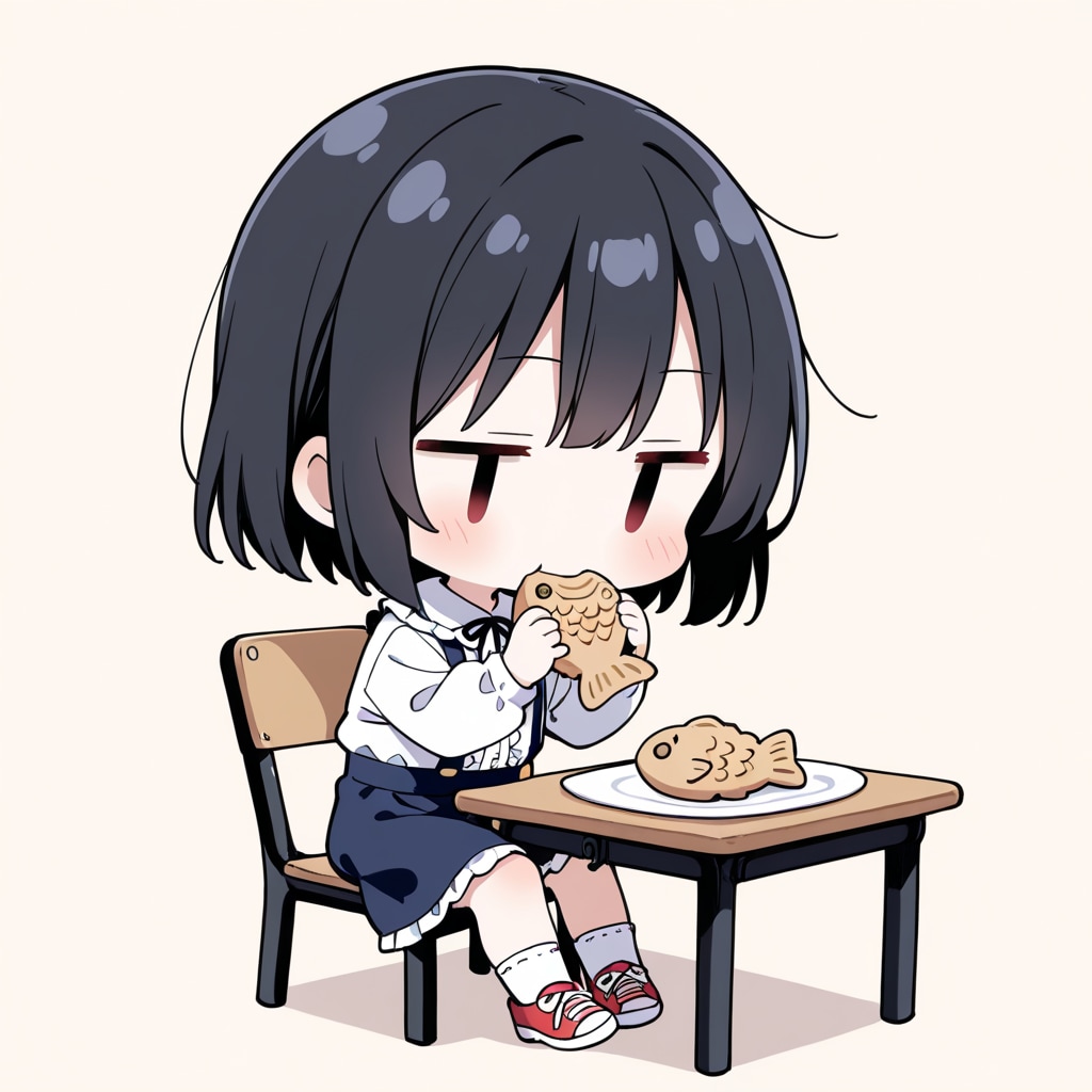 たい焼きをたべる