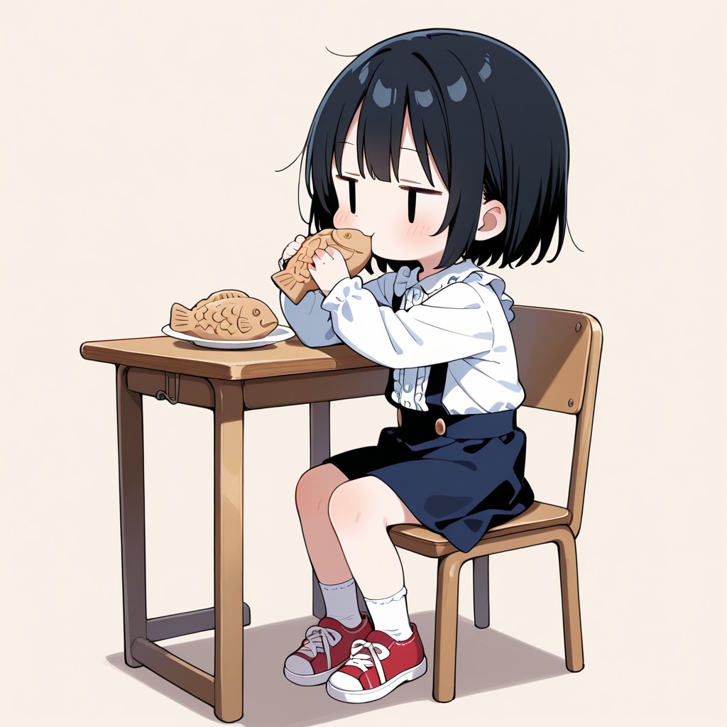 たい焼きをたべる