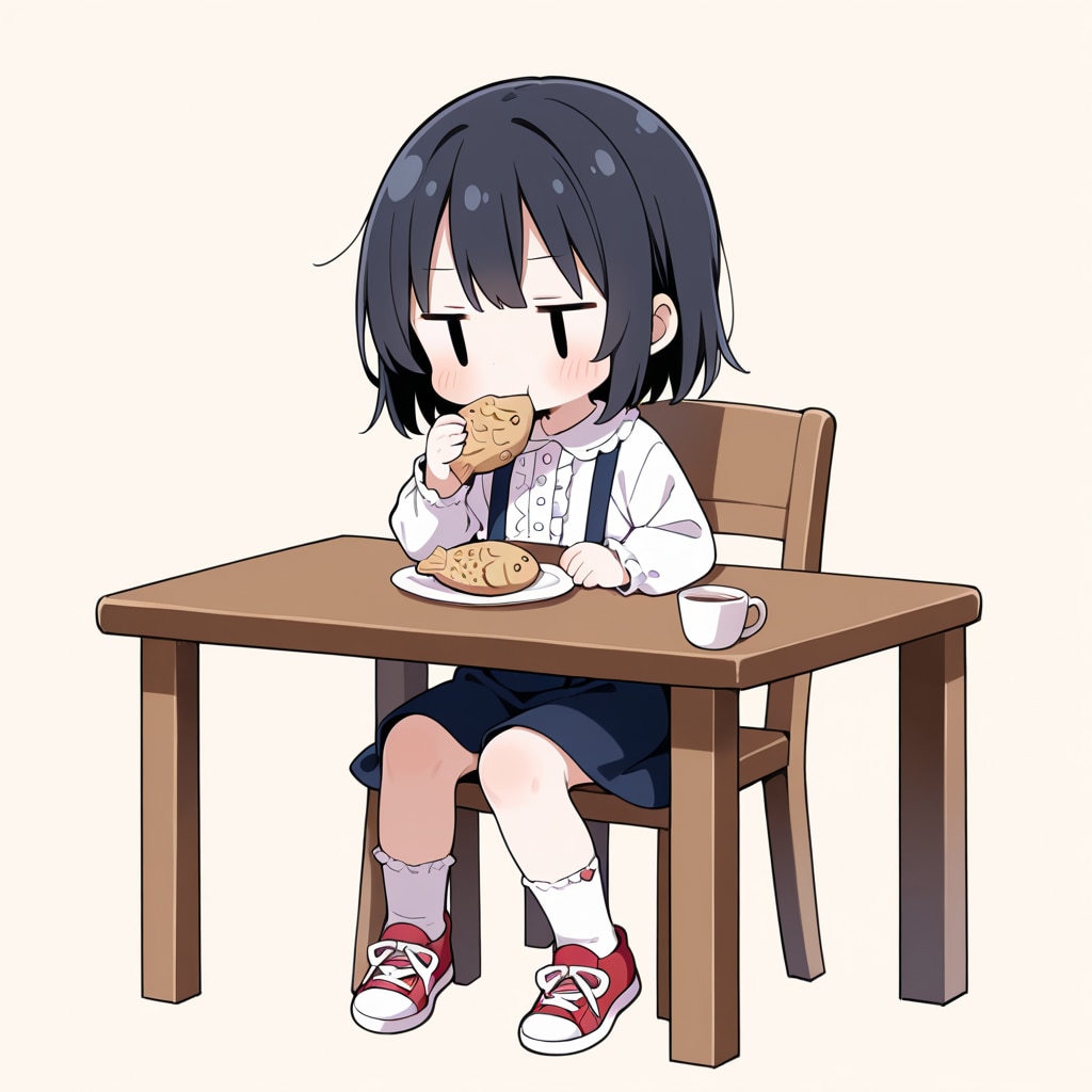 たい焼きをたべる