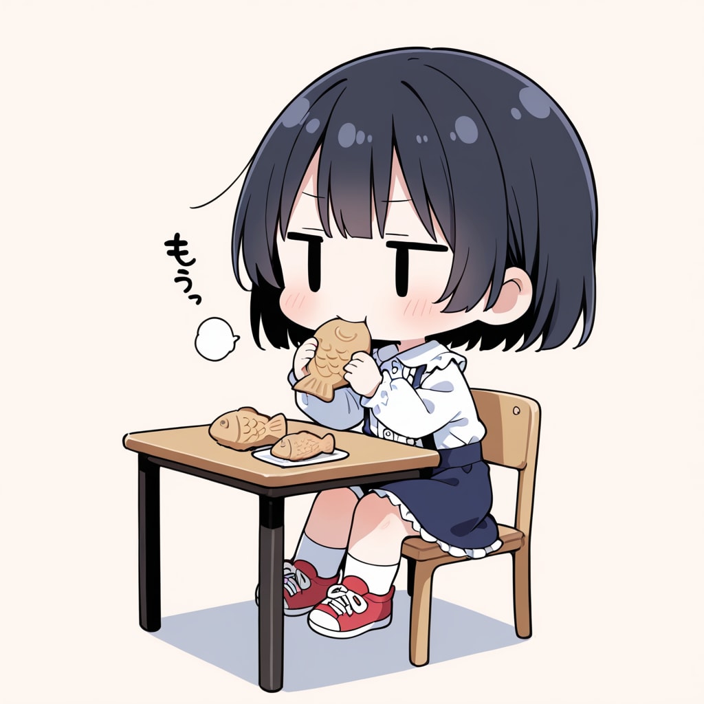 たい焼きをたべる