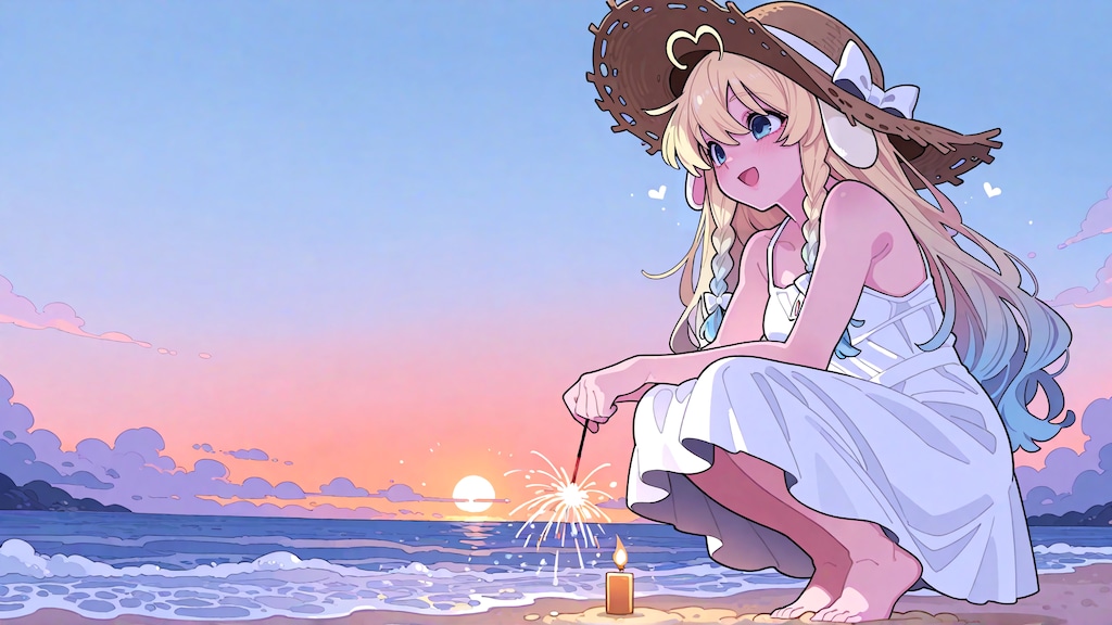 夕方は涼しいし花火が合いますね🎇