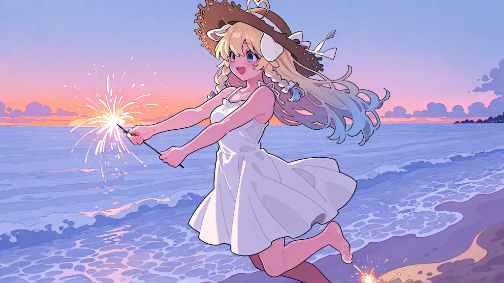 夕方は涼しいし花火が合いますね🎇