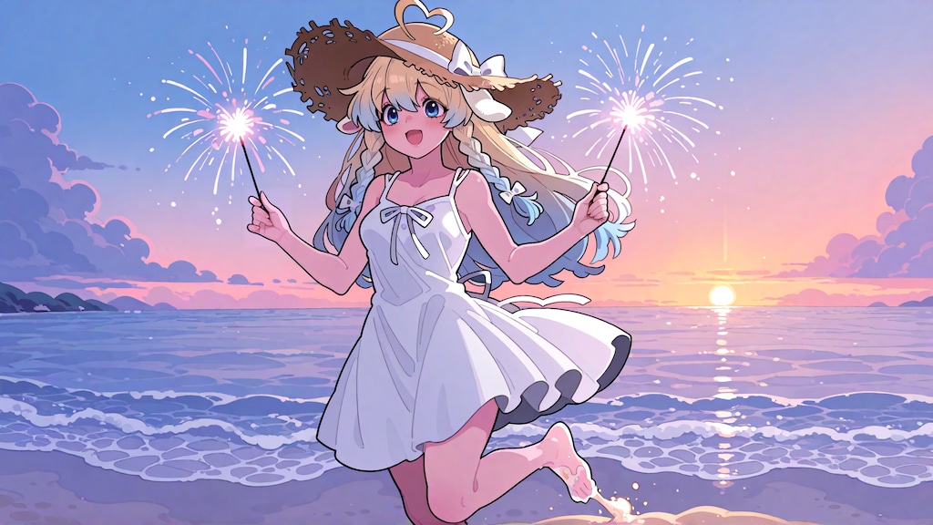 夕方は涼しいし花火が合いますね🎇