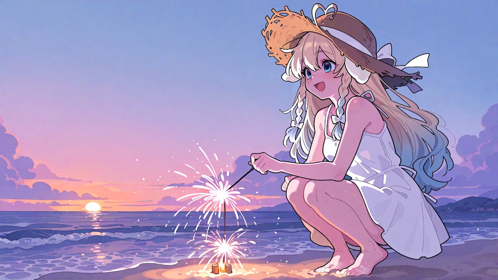 夕方は涼しいし花火が合いますね🎇
