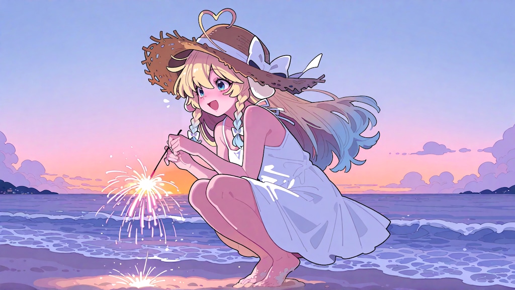 夕方は涼しいし花火が合いますね🎇