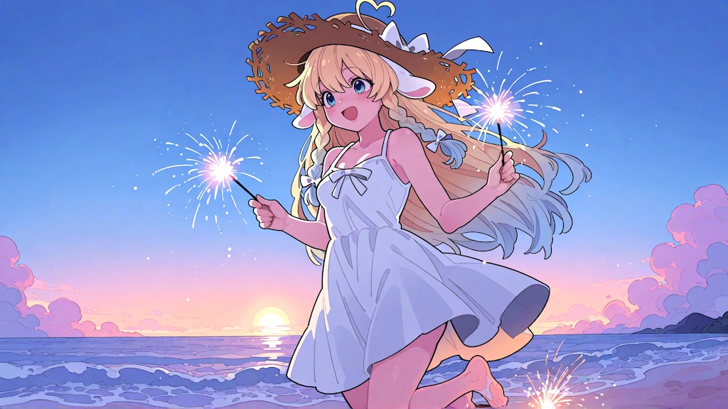 夕方は涼しいし花火が合いますね🎇