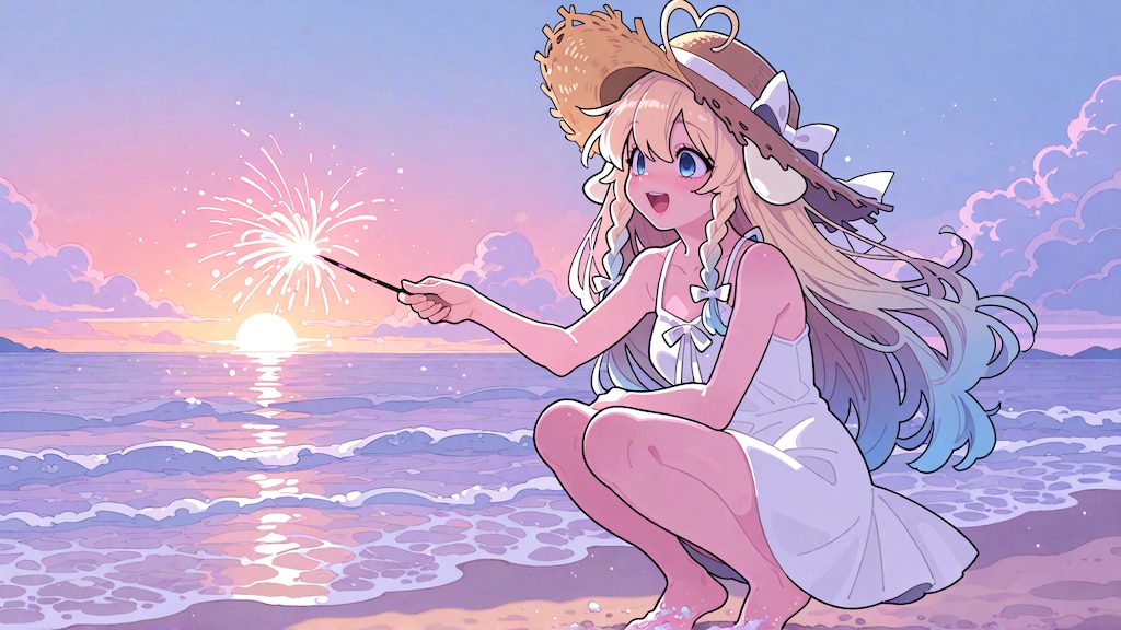 夕方は涼しいし花火が合いますね🎇