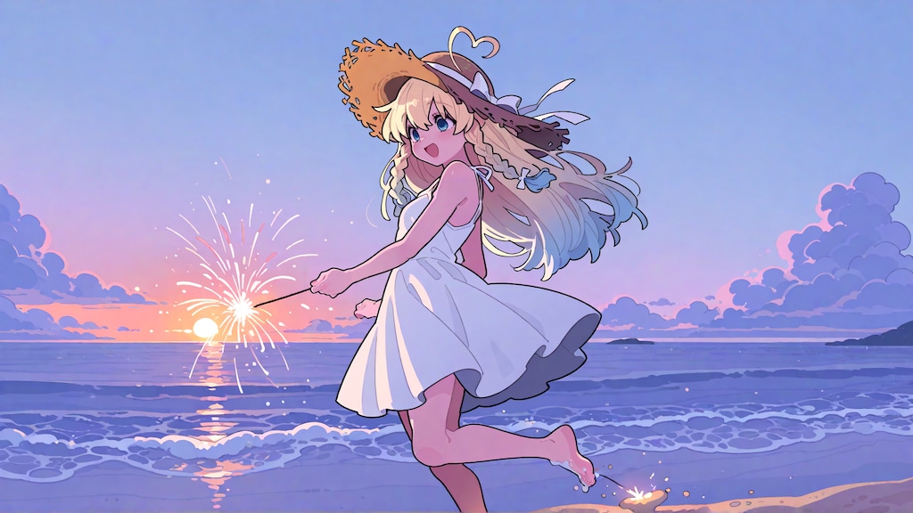 夕方は涼しいし花火が合いますね🎇