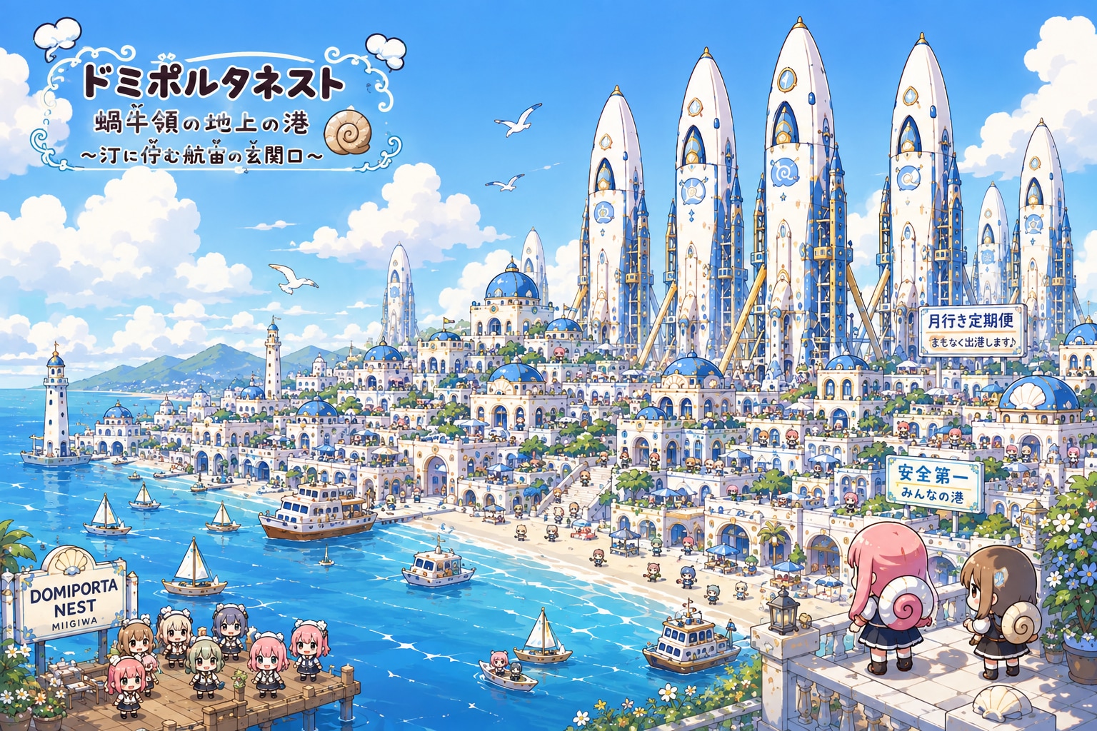 ドミポルタネスト〜蝸牛領の地上の港〜 | の人気AIイラスト・グラビア