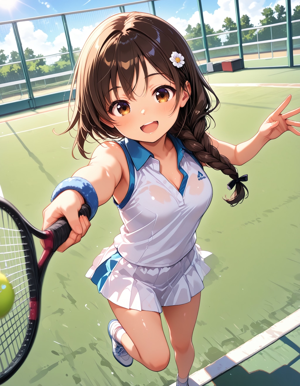 三つ編みテニスちゃん
