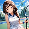 三つ編みテニスちゃん 9枚目