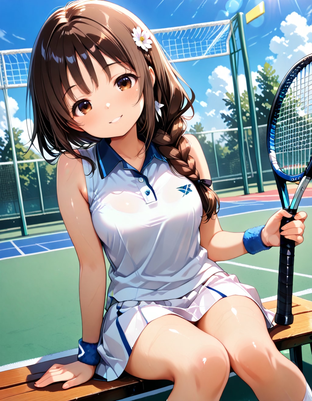 三つ編みテニスちゃん