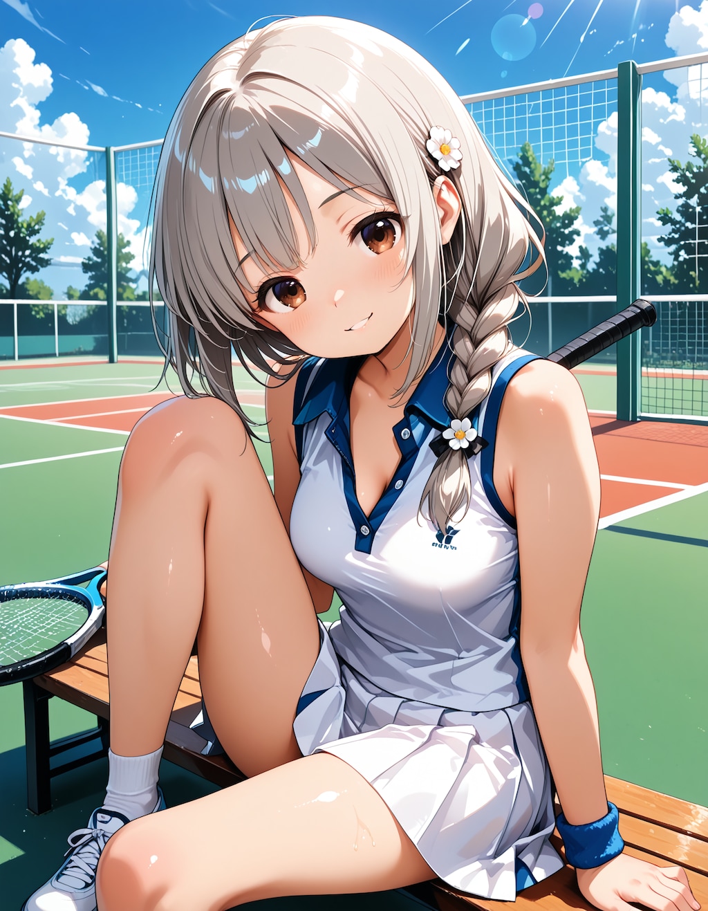 三つ編みテニスちゃん