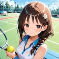 三つ編みテニスちゃん 2枚目