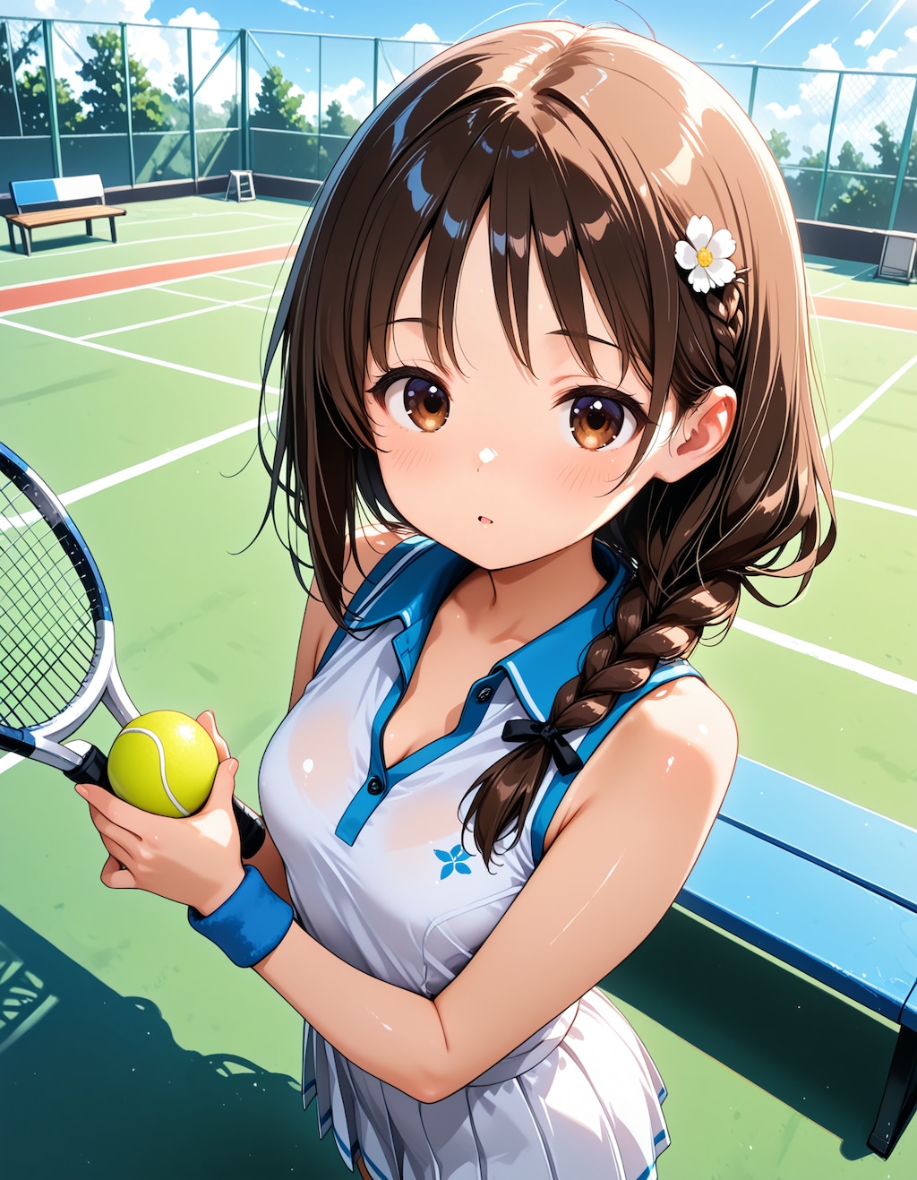 三つ編みテニスちゃん
