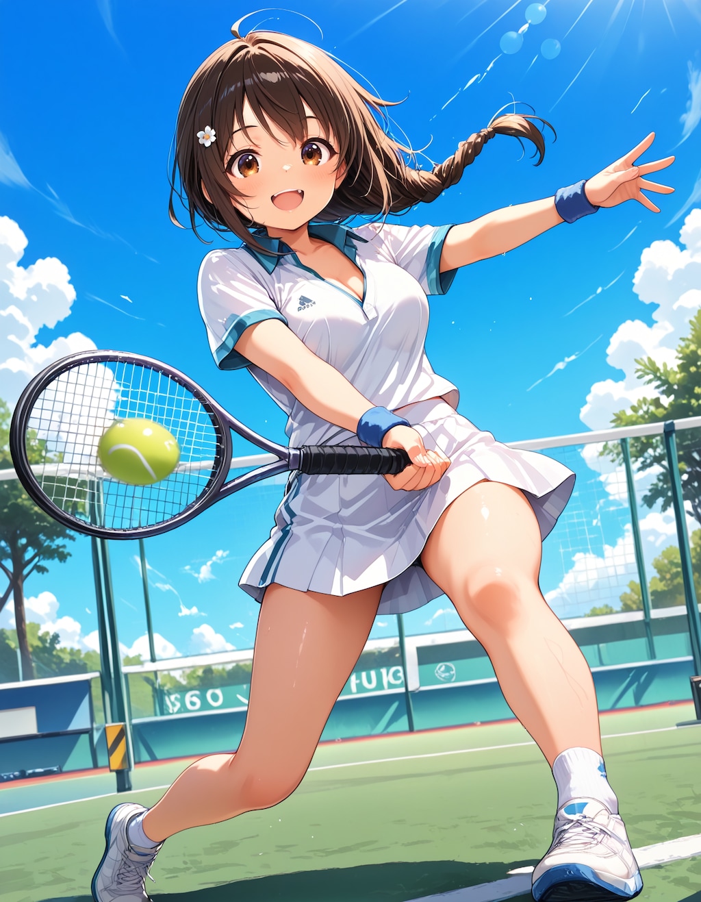 三つ編みテニスちゃん