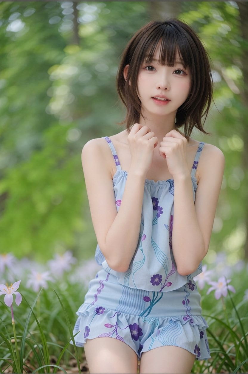 Autumn crocus flower Girl | の人気AIイラスト・グラビア