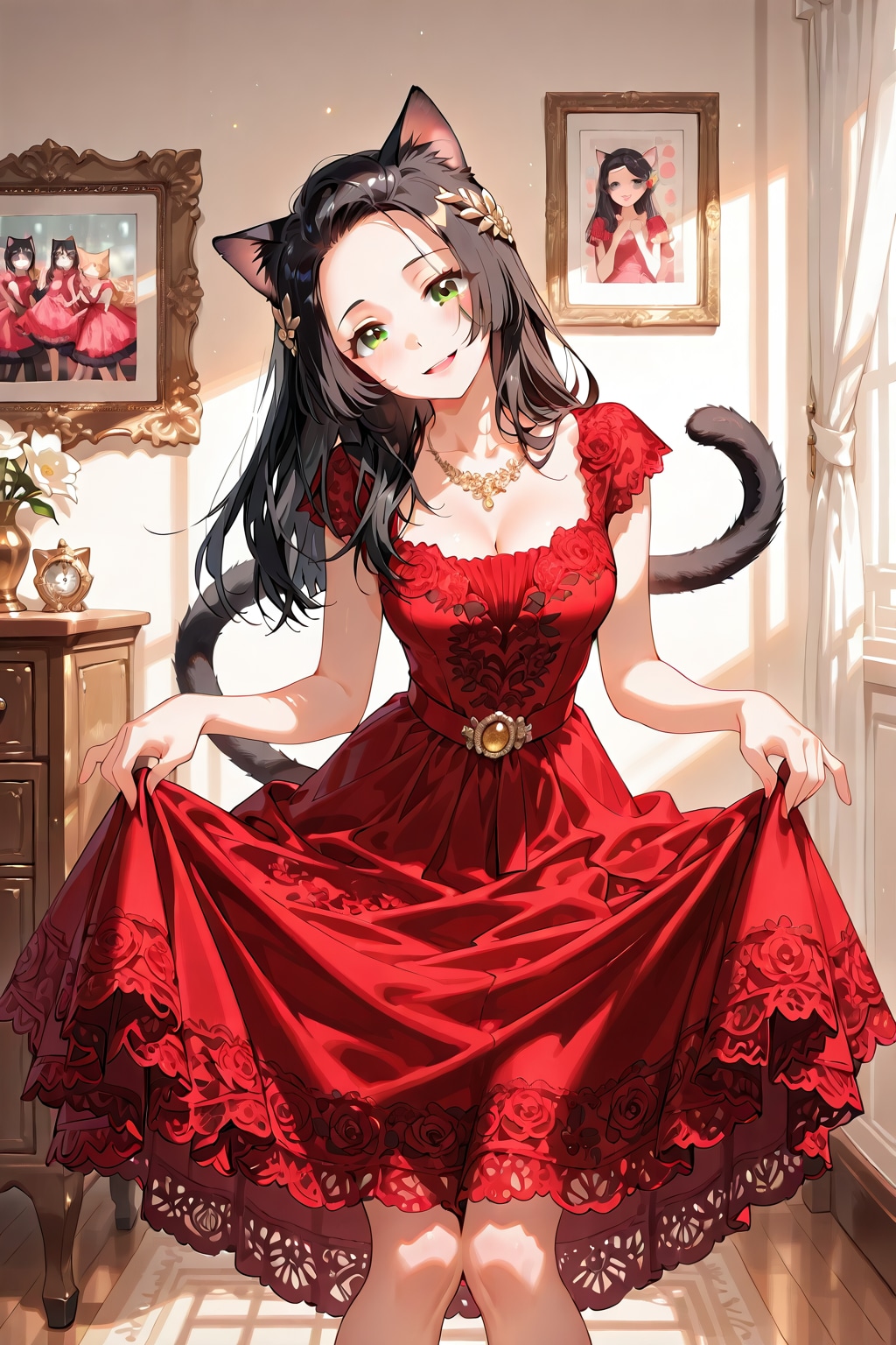 ね、これ、どうかな？（お婆様主催のパーティ用。もちろんエスコートよろしくね♡）